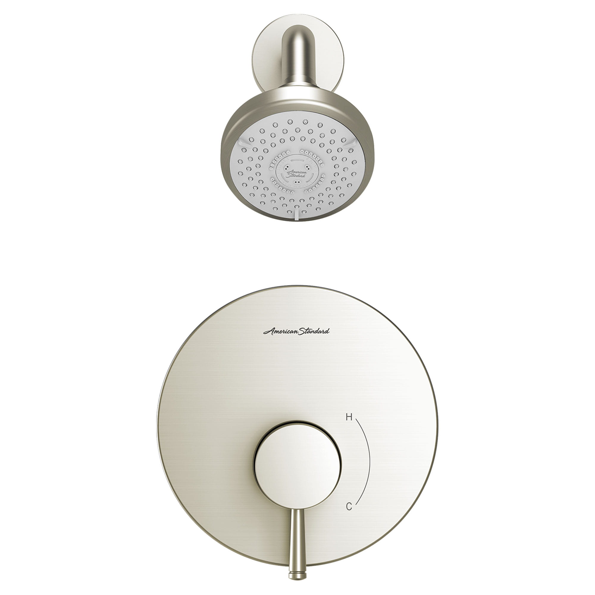 Serin 175 gpm 66 L min Tub and Shower Trim Kit With Water Saving 3 Function Shower Head Double Ceramic Pressure Balance Cartridge With Lever Handle   BRUSHED NICKEL